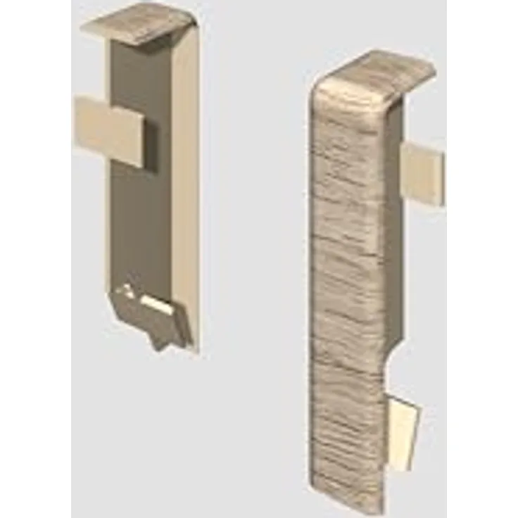 EGGER Zwischenstück für Sockelleiste CUBICAL, Eiche hellgrau, 2 Stück, einfache Installation, robust und stabil