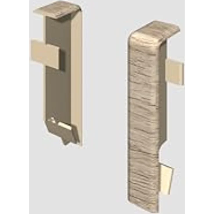 EGGER Zwischenstück für Sockelleiste CUBICAL, Eiche hellgrau, 2 Stück, einfache Installation, robust und stabil – Bild 1
