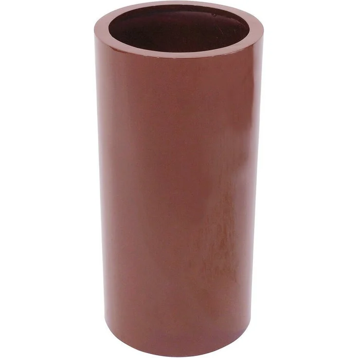 EUROPALMS LEICHTSIN TOWER-80, Übertopf aus PE und Aluminium, rot, glänzend, Höhe 80 cm, Durchmesser 38 cm, leicht und robust