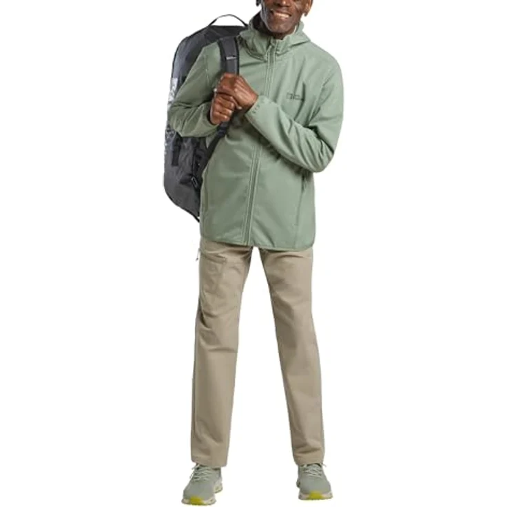 Jack Wolfskin Bornberg Hoody M, Herren Softshelljacke, winddicht und wasserabweisend, Grün, Größe M – Bild 8