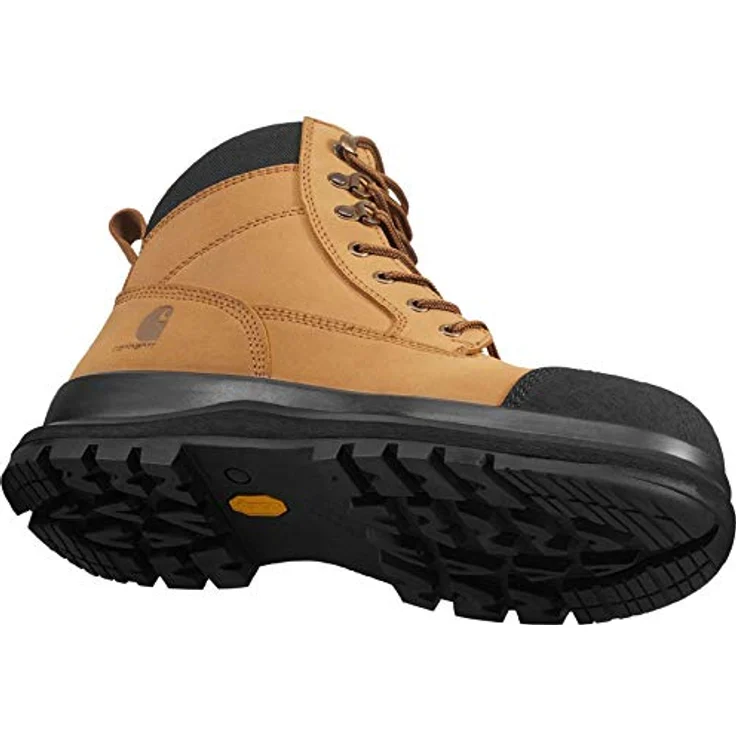 Carhartt Detroit 6 S3 F702923 Sicherheitsschuh, wasserdicht mit Glasfaser-Zehenschutz, YKK-Reißverschluss, Vibram-Sohle, schwarz – Bild 5