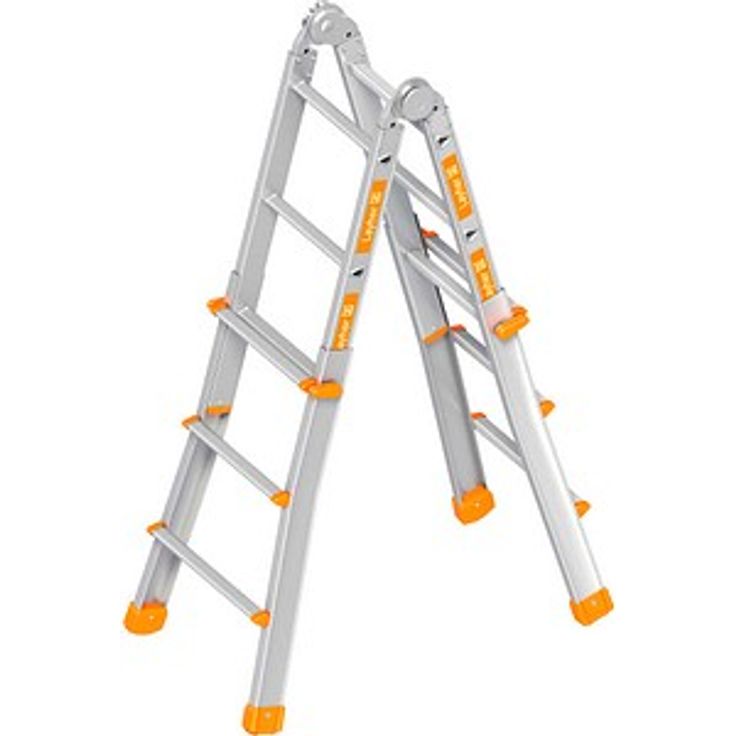 Layher Teleskopleiter TOPIC 1058, silber, mit 4x 3 Sprossen, max. Tragkraft 150 kg, Höhe: 155 cm