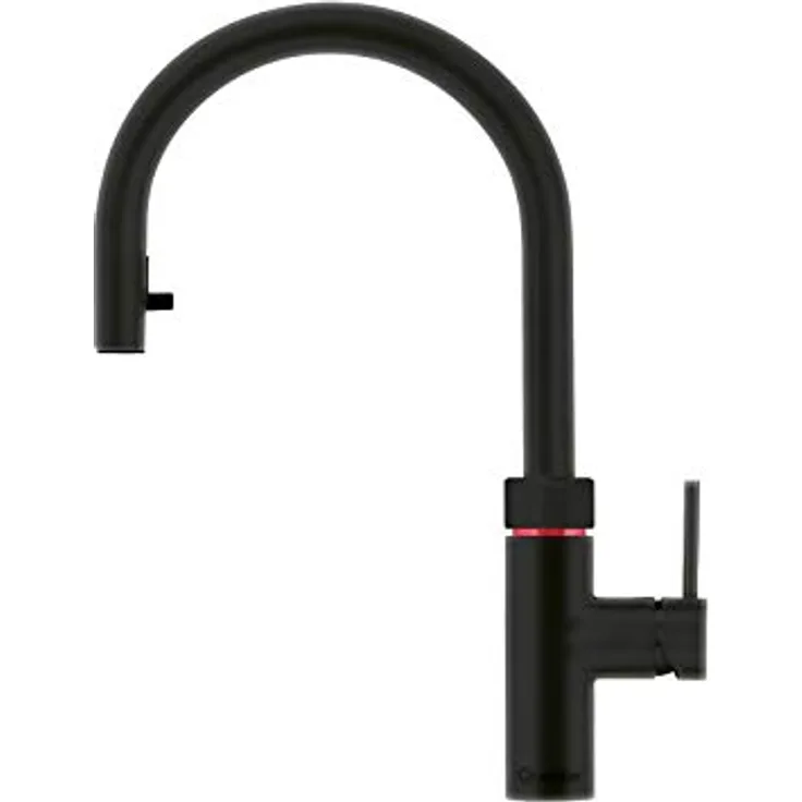 QUOOKER Flex Küchenarmatur, schwarz, mit COMBI Reservoir (7L) & CUBE, inklusive 7 Jahre Garantie