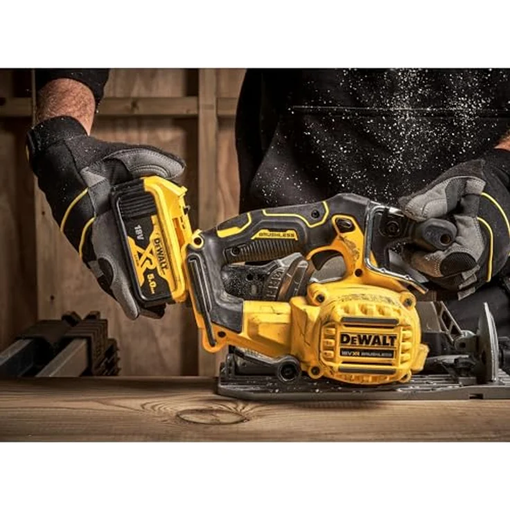 DeWALT Akku-Handkreissäge DCS565NT, Air-Lock, Sägeblatt- 165mm, einsetzbar mit Führungsschiene, 18VDeWALT 18V – Bild 7