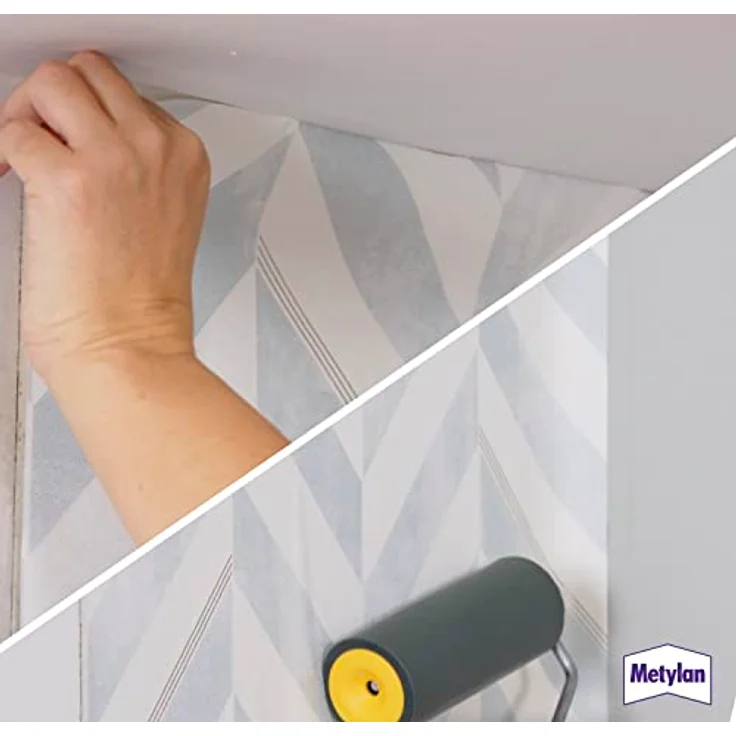Metylan Vlies Fertigkleister, feuchtigkeitsbeständiger Tapetenkleister für Vliestapeten, gebrauchsfertig, beige, 1x5kg (bis 27m²) – Bild 4