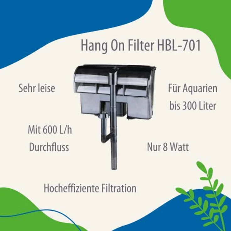 Hang On Filter Hbl-701 600 L-h Aquarien – Bild 2