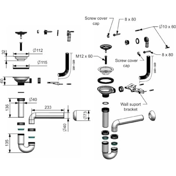 QLS Küchenspüle SELVA, Kunststoff-Spülbecken, 58x38 cm, für Garten Garage Werkstatt & mehr – Bild 5