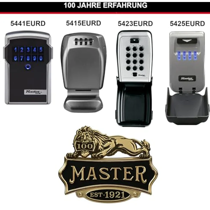 MASTER LOCK Schlüsseltresor mit beleuchteten Zahlenrädern [Medium] [Wetterfest]  - 5425EURD Schlüsselsafe – Bild 6