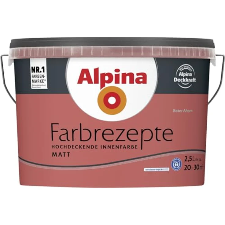 Alpina Farbrezepte Souveränes, opulentes Rot 2,5 l, Roter Ahorn, Innenfarbe, matt – Bild 2