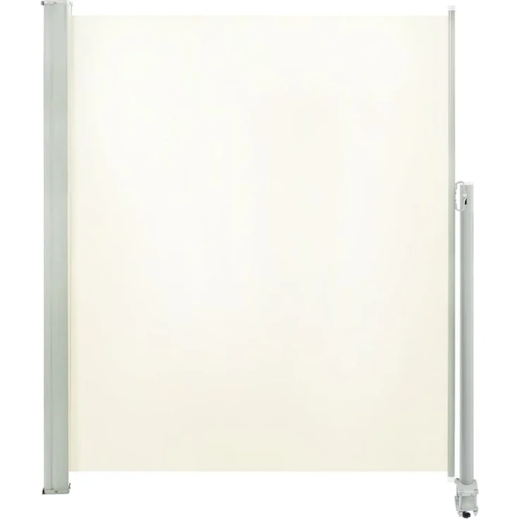 furnicato Ausziehbare Seitenmarkise 160x300 cm, Creme, UV- und reißfestes Polyester mit automatischer Rückrollfunktion