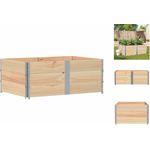 vidaXL Hochbeet Pflanzkasten 150x100 cm Massivholz Kiefer, stapelbarer Rahmen, rustikaler Charme