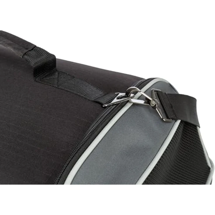 TRIXIE Transporttasche Boarding für Hunde in schwarz - praktische Tragetasche für Flugreisen - gepolsterte Bodenplatte - abnehmbare Schulterriemen - integrierte Kurzleine - geeignet für kleine Hunde bis 7 kg - 28907 – Bild 3