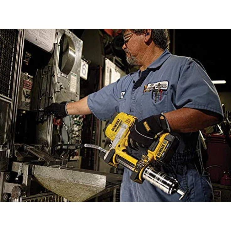 DeWalt 4Ah Akku- - KFZ-Fettpresse (18V, mit Filter, leichtes Befüllen, einfache Handhabung, 1m Schlauch, leuchtstarke LED, hoher Arbeitsdruck) DCGG571M1 – Bild 3
