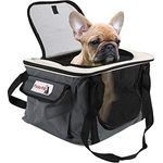Pocky- Pet Hundetasche für Autositz SBC 5069 grau, Hundetransporttasche Nylon Transportbox Autotransportbox 41x32x27cm LxBxH
