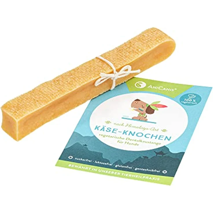 AniCanis Käseknochen für kleine Hunde - Käse Kauknochen aus Deutscher Weidemilch - glutenfrei, vegetarisch - Hartkäse - XS – Bild 1