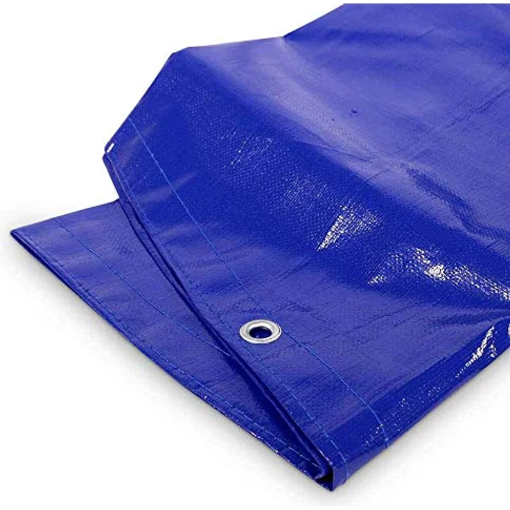 Premium Abdeckplane Rundpool 250g/m² blau schwarz | Sommer- und Winterabdeckung | Schwimmbad Poolabdeckung Plane PEB Rundplane Robust UV-beständig inkl. Stahlseil Spannschloß (Rund, Ø 3,50-3,60 m) – Bild 4
