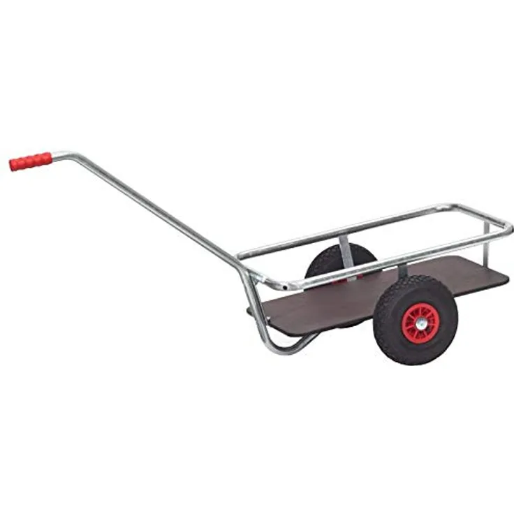 FETRA Sackkarre Handwagen 6091, Luftbereifung, Tragfähigkeit 200 kg, silber