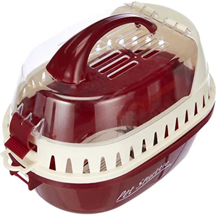 Karlie Tiertransportbox Transportbox Pet Shuttle rot, Praktische Tragebox mit transparentem Deckel und rutschfestem Boden - Preisvergleich – Bild 3