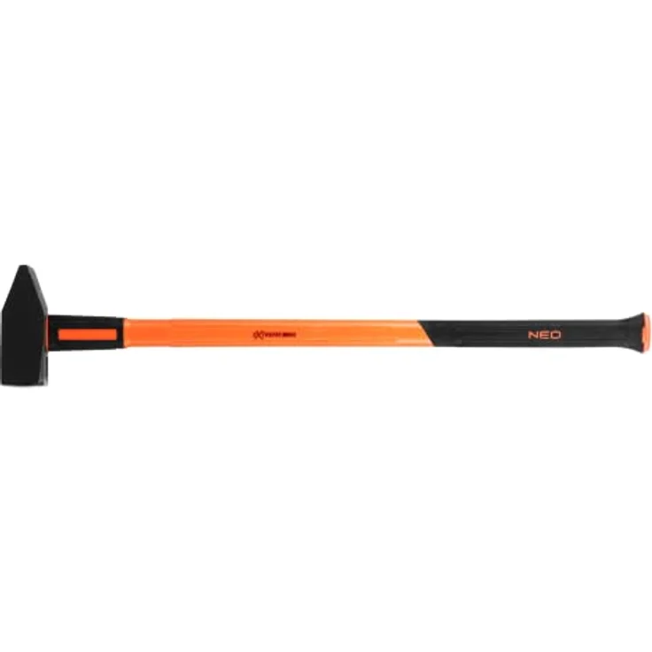 NEO TOOLS Schreinerhammer, 3 kg mit Glasfaserstiel, ergonomisch gummiertem Griff, geschmiedetem, induktiv gehärtetem Schaft, GS- und TÜV Rheinland-zertifiziert, DIN 1193 – Bild 1
