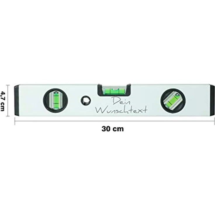 elasto – personalisierte Wasserwaage mit Namen – robuste Mini Wasserwaage mit Gravur – Aluminium-Gehäuse 30cm rundum ablesbar – perfekte Geschenkidee für Architekten, Handwerker, Heimwerker & Co – Bild 3