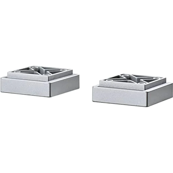 Pelipal Quickset 937 Sockelfuß-Set, Kunststoff, Silber matt, 2x5,4x5,4 cm – Bild 1