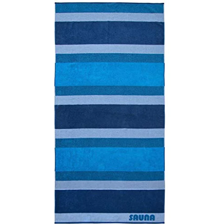 Dyckhoff Saunatuch Sauna Stripe blau Saunatuch 100 x 200 cm – Bild 2