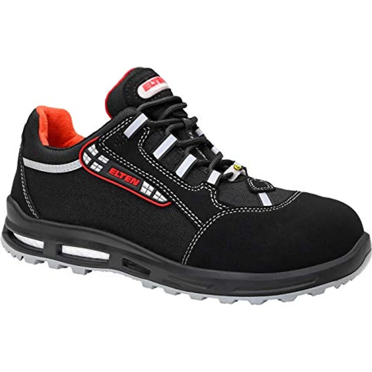 ELTEN Sicherheitsschuhe SENEX XXT ESD S3, Herren, Textil, Kunststoffkappe (leichter als Stahlkappe), leicht, sportlich, Schwarz/Rot, Größe: 48 – Bild 1