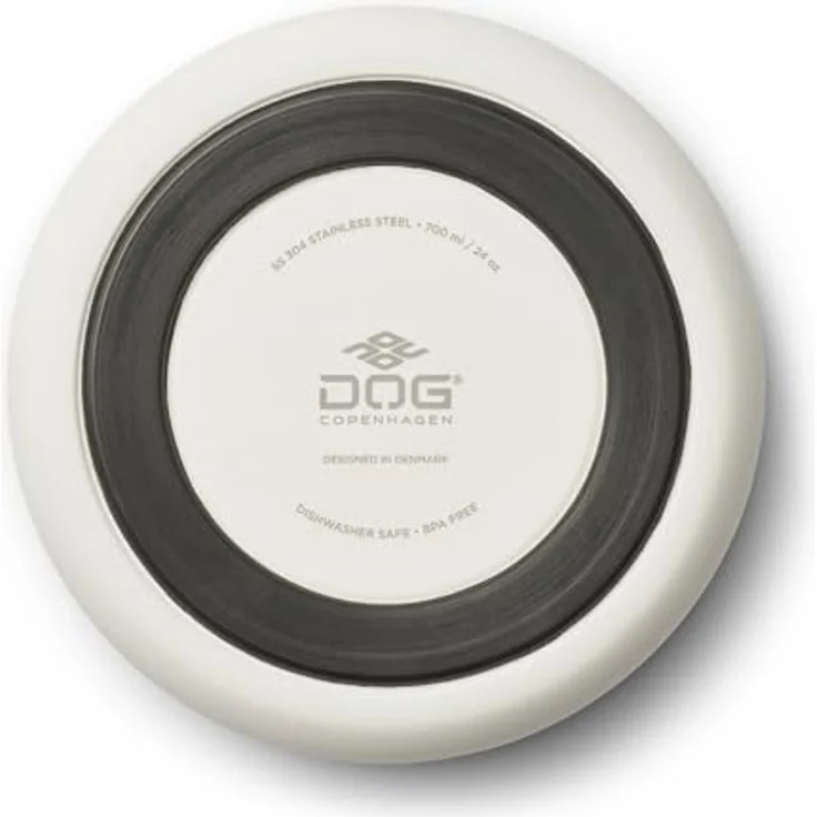 DOG Copenhagen Vega Hundenapf, S/M, hochwertiger Edelstahl mit rutschfestem Gummiboden, Off White – Bild 3