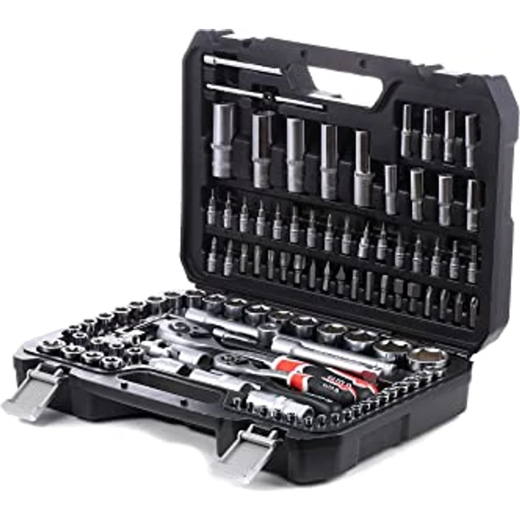 Yato yt-38791, Steckschlüssel-Satz 1/4" und 1/2", 108-teilig im praktischen Werkzeugkoffer – Bild 1