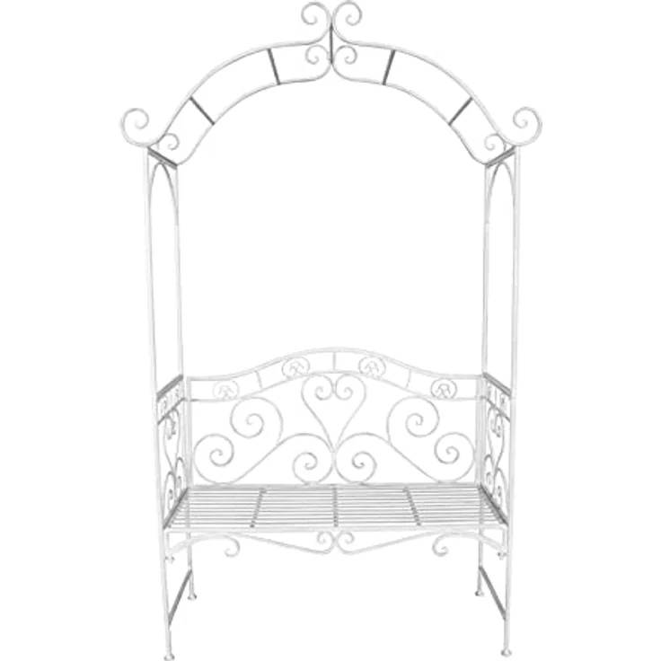 HTI-Living Rosenbogen Celia mit Bank Metall nostalgisch 123 x 201 x 45 cm (BxHxT) - Preisvergleich – Bild 3