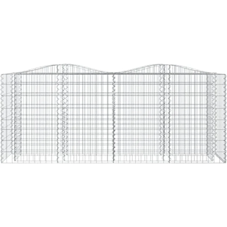 vidaXL Gabionen-Hochbeet mit Hochbogen 200x50x100 cm Verzinktes Eisen – Bild 3