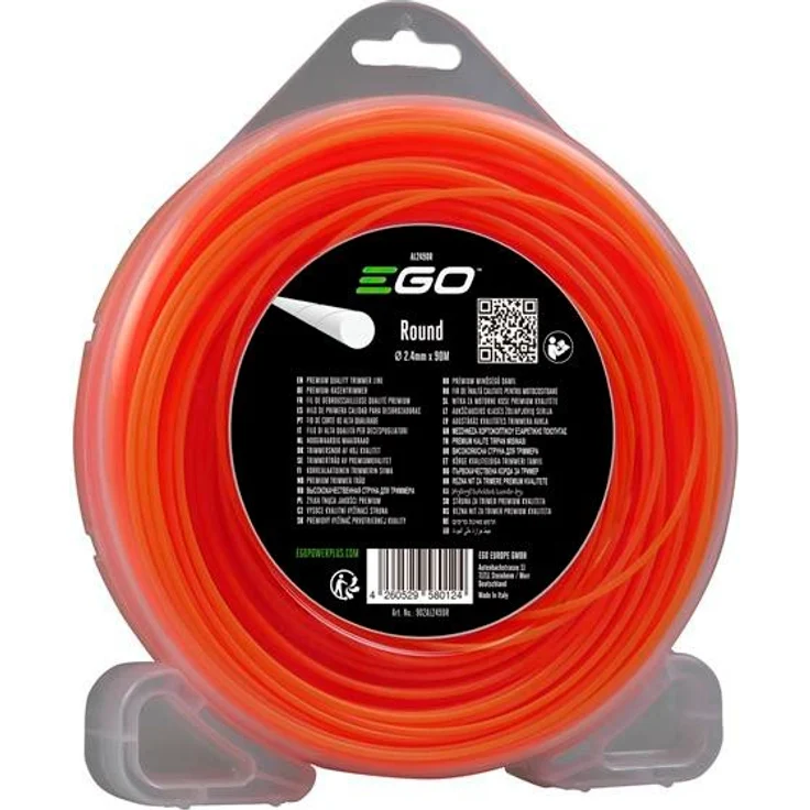 EGO POWER PLUS Trimmerfaden AL2415R, 90 m, 2.4 mm Durchmesser, geeignet für ST1400E / ST1500E / ST1600E, orange