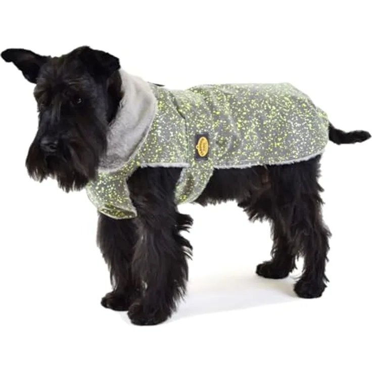 Fashion Dog reflektierender Regenmantel für Hunde mit Kunstpelzfutter - 36 cm