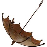 Vogeltränke Schirm, Metall in Trendiger Rostoptik