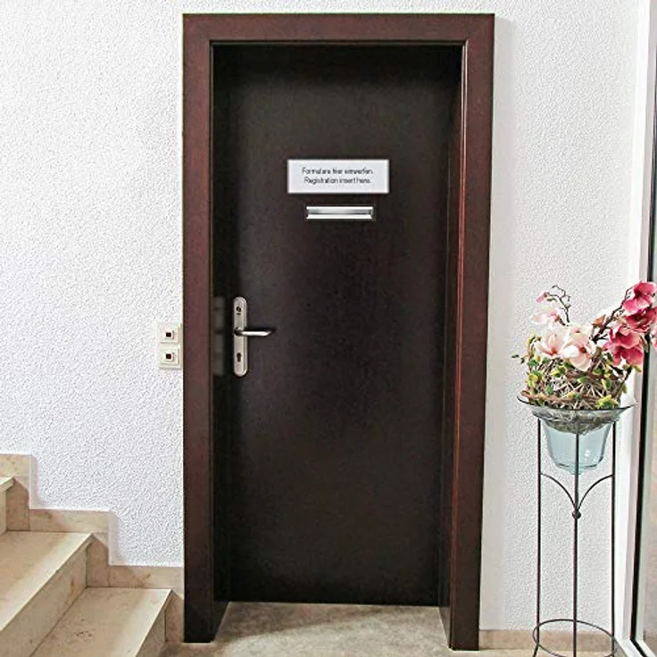 Rottner Briefkasten Como Weiß, Stahl-Briefkasten Mailbox, Postkasten, Zaunbriefkasten, 2 Einwurfschlitze, Namensschild – Bild 6