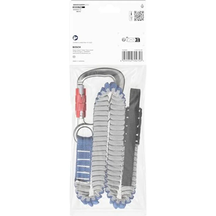 Bosch Professional PRO Umhängeband zur Absturzsicherung, schwer für Lasten bis 16 kg, 1 Karabiner und 1 flache Kordschlaufe – Bild 3