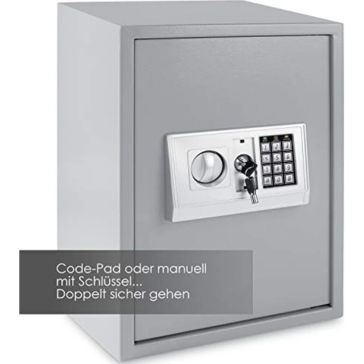 KESSER Elektronischer Safe Tresor Geldschrank Wandtresor Wandsafe 50x35x34,5 Silber – Bild 8