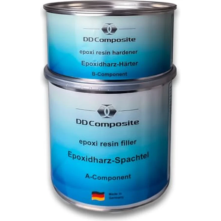 DD Composite Epoxidharz-Spachtel 4,5kg, schnell härtend, gut schleifbar, wasserbeständig, hellgrau – Bild 1