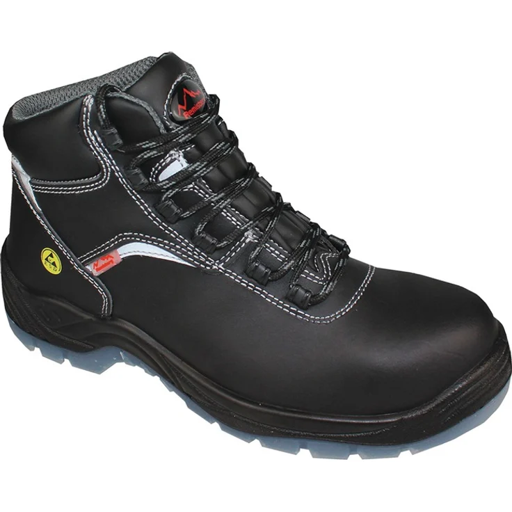 Remisberg Sicherheitsstiefel Arona-ESD S3 ESD, Rindleder, Größe 40, schwarz, rutschhemmende PU-Laufsohle, atmungsaktives Futter, Kunststoffkappe, metallfreie durchtrittsichere Zwischensohle