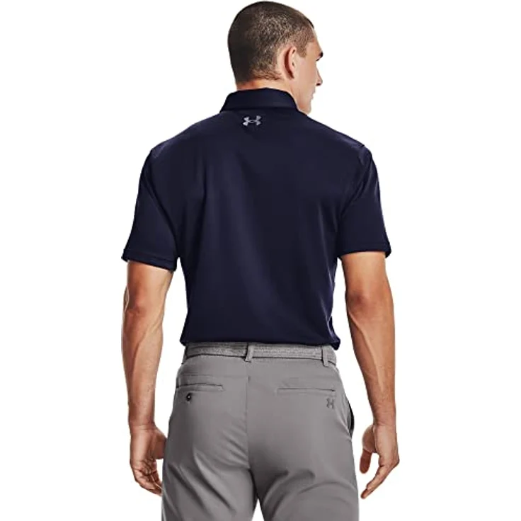 Under Armour Herren Tech Golf Poloshirt, lose Passform,  atmungsaktiv, schnelltrocknend, Anti Odor-Technologie, blau (Midnight Navy (410)), 3XL – Bild 3