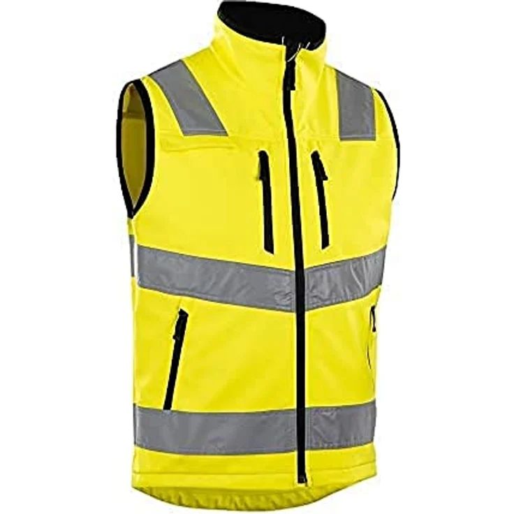 Blakläder Softshell Weste Warnschutz, atmungsaktiv, wind- und wasserdicht, Größe L – Bild 1