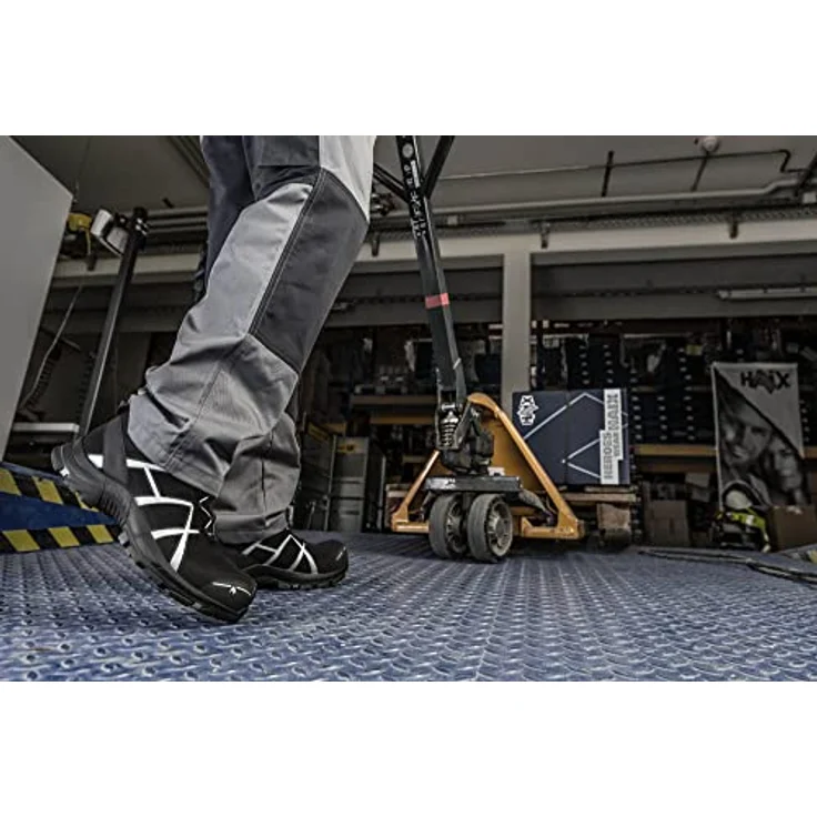 HAIX Black Eagle Safety 41.1 Low Arbeitsschuh, Sicherheitsklasse S1P, glasfaserverstärkte Zehenschutzkappe, metallfreier Durchtrittschutz, schwarz – Bild 6