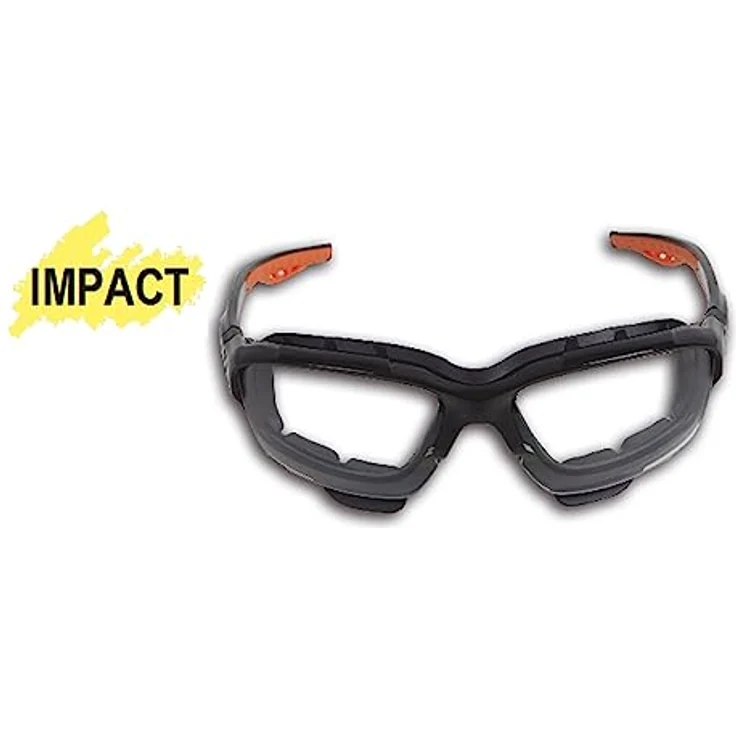 Beta 7093BC Transparente Schutzbrille, Sicherheitsbrille (kratzfester Augenschutz für die Werkstatt, gepolsterte Arbeitsschutzbrille, Rundumschutz, Gläser aus transparentem Polycarbonat), Schwarz – Bild 3