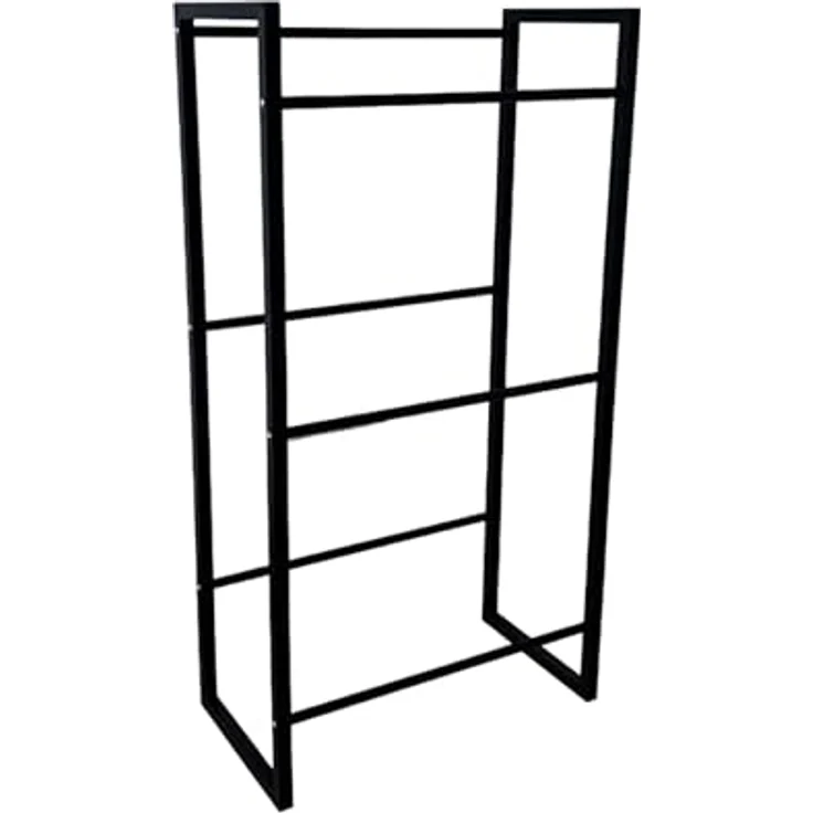 Schulte Flaschenkastenständer 60 x 115 x 32 cm, stabiler Lagerregalständer für bis zu 6 Flaschenkästen, schwarzes modernes Design mit Haken für PET-Flaschen – Bild 2