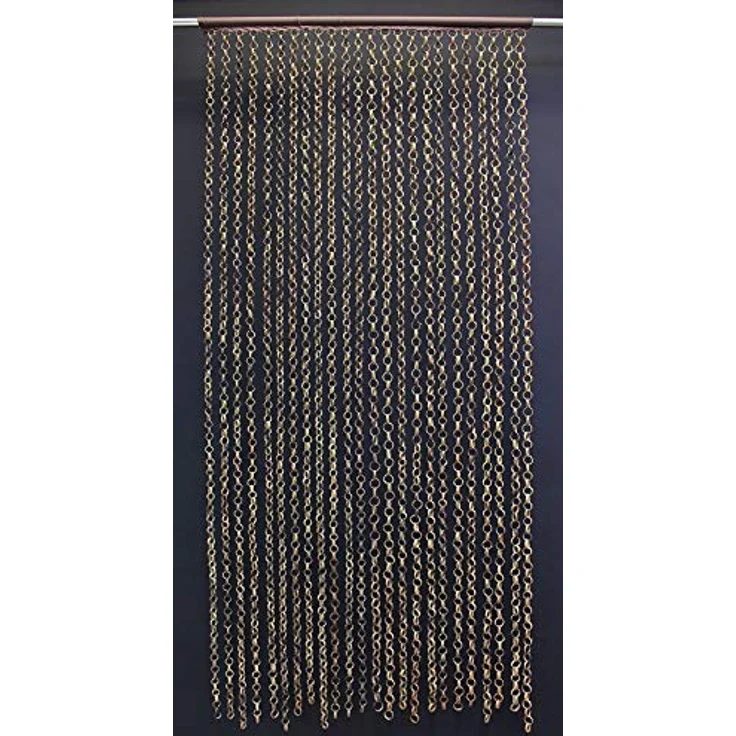 Dekoleidenschaft Bambus-Türvorhang Ring in Ring Balkontür Insektenschutz-Vorhang, braune Canvasborde, natürliche Atmosphäre, umweltschonend, 185x90 cm – Bild 4
