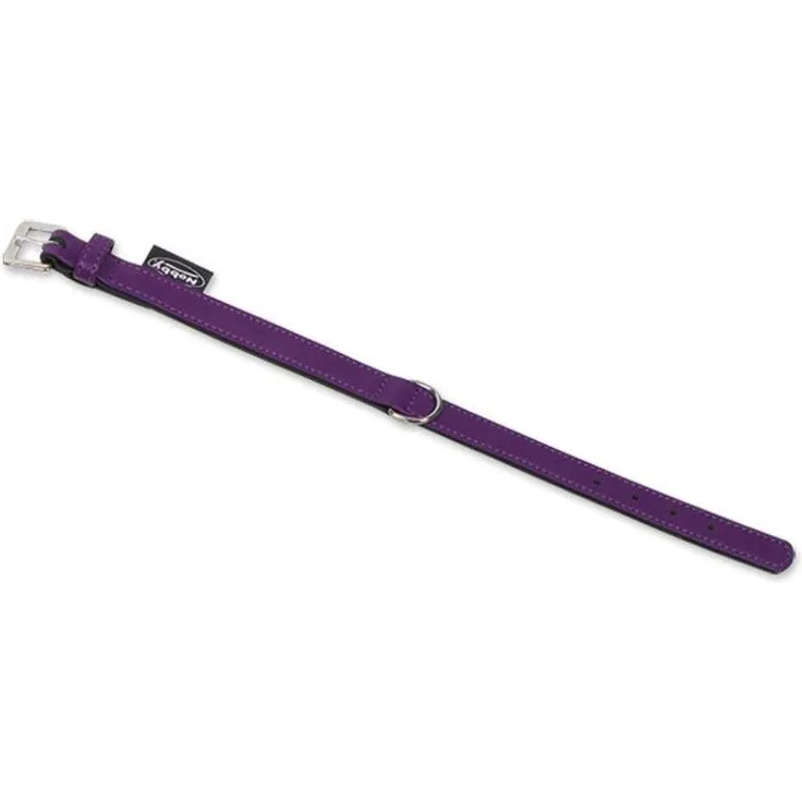 Nobby Hunde-Halsband Halsband South lila, Süddeutsches Kalbsleder, dezente Unterfütterung
