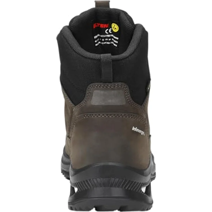 Elten Sicherheitsstiefel THELON XXG GTX brown Mid ESD S3 HI CI, Gr. 40 - Wasserdichtes Nubukleder, GORE-TEX Innenfutter, rutschhemmende Gummi-Laufsohle – Bild 5