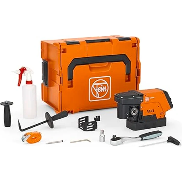 Fein Compact Magnet Kernbohrmaschine KBC Magforce (kompakte Bauform, 1200 Watt, Leerlaufdrehzahl 130 - 660 1/min, Kernbohrgerät inkl. Zubehör) 72732362000 – Bild 1