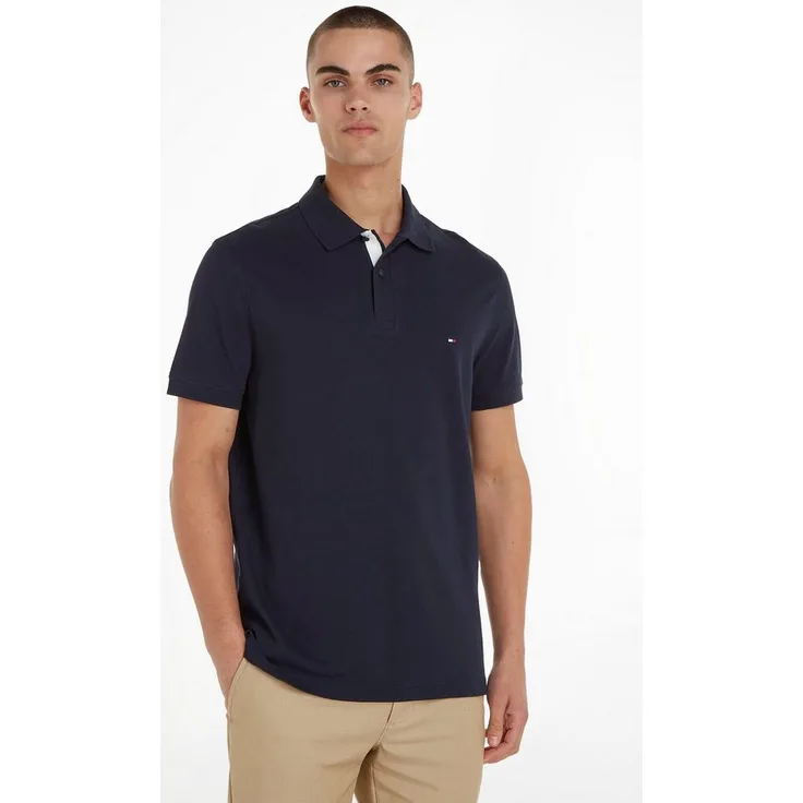 Tommy Hilfiger Poloshirt FLAG UNDER PLACKET REG POLO, vielseitig kombinierbares Arbeitspoloshirt