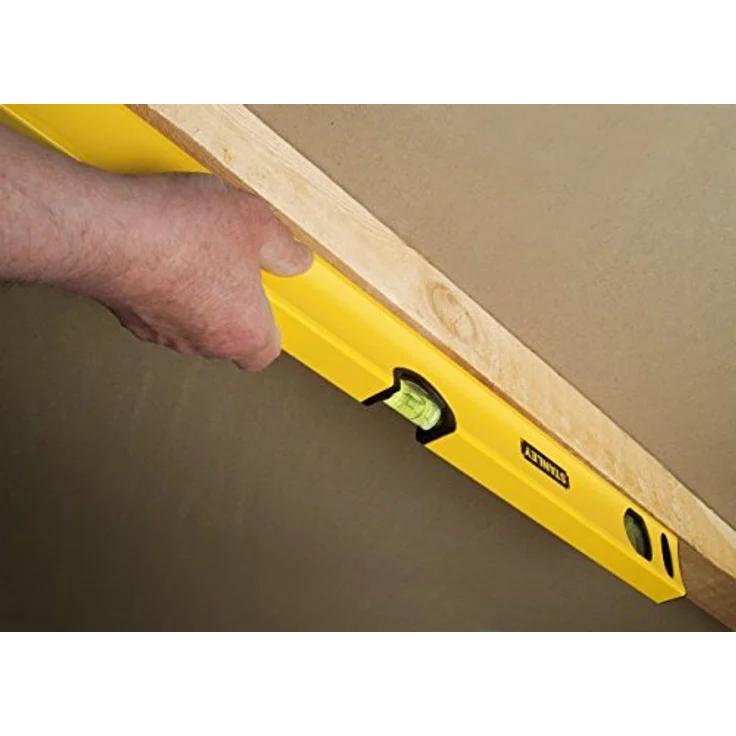Stanley Wasserwaage Klassik (80 cm Länge, horizontale-vertikale Libelle, Schockabsorber, Genauigkeit ±0.5mm-m) STHT1-43104 – Bild 5